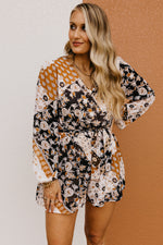 The Chaya Floral Tie Waist Romper