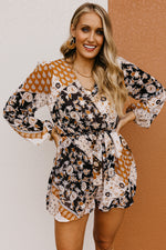 The Chaya Floral Tie Waist Romper