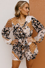 The Chaya Floral Tie Waist Romper