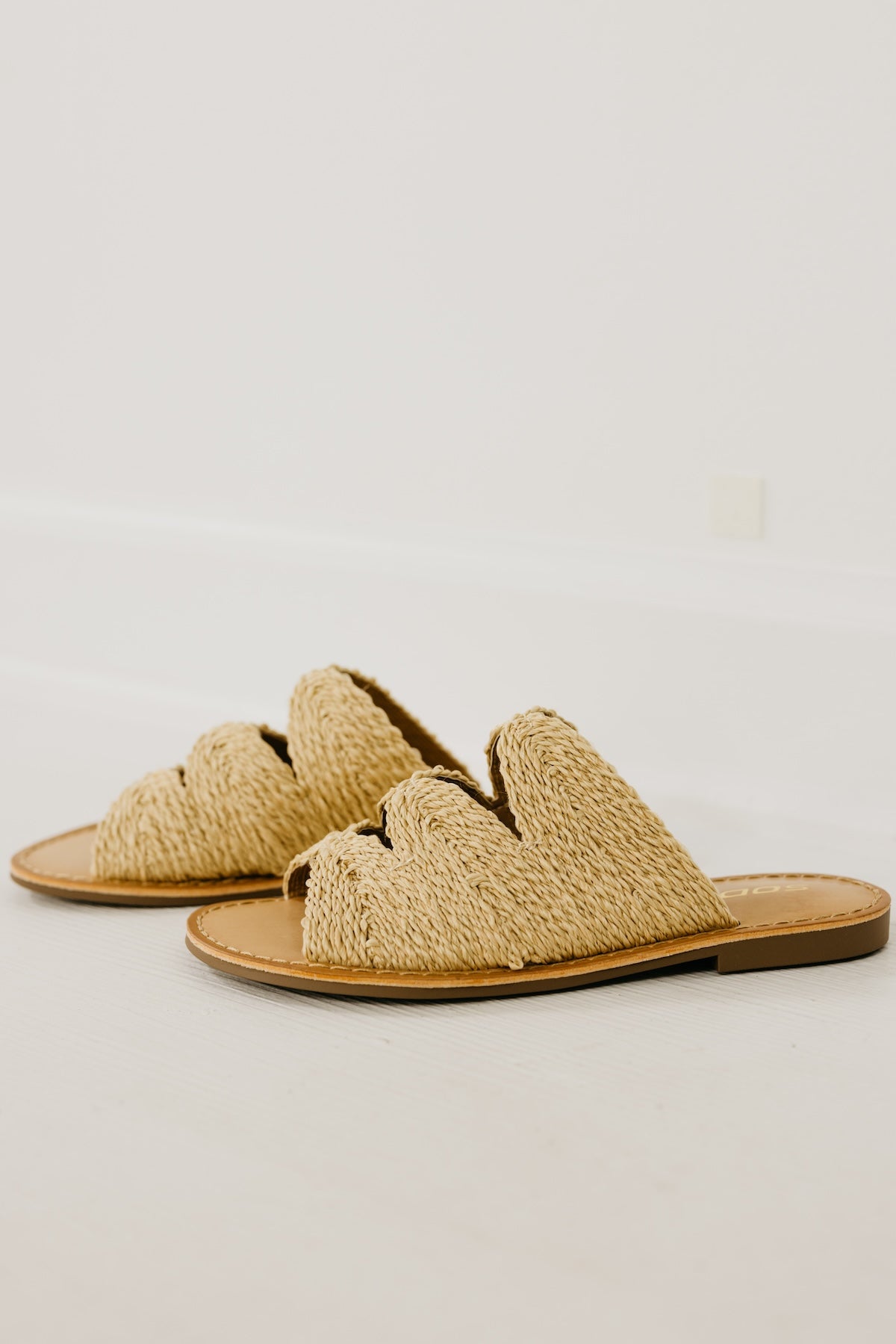 The Takes Raffia Woven Flat