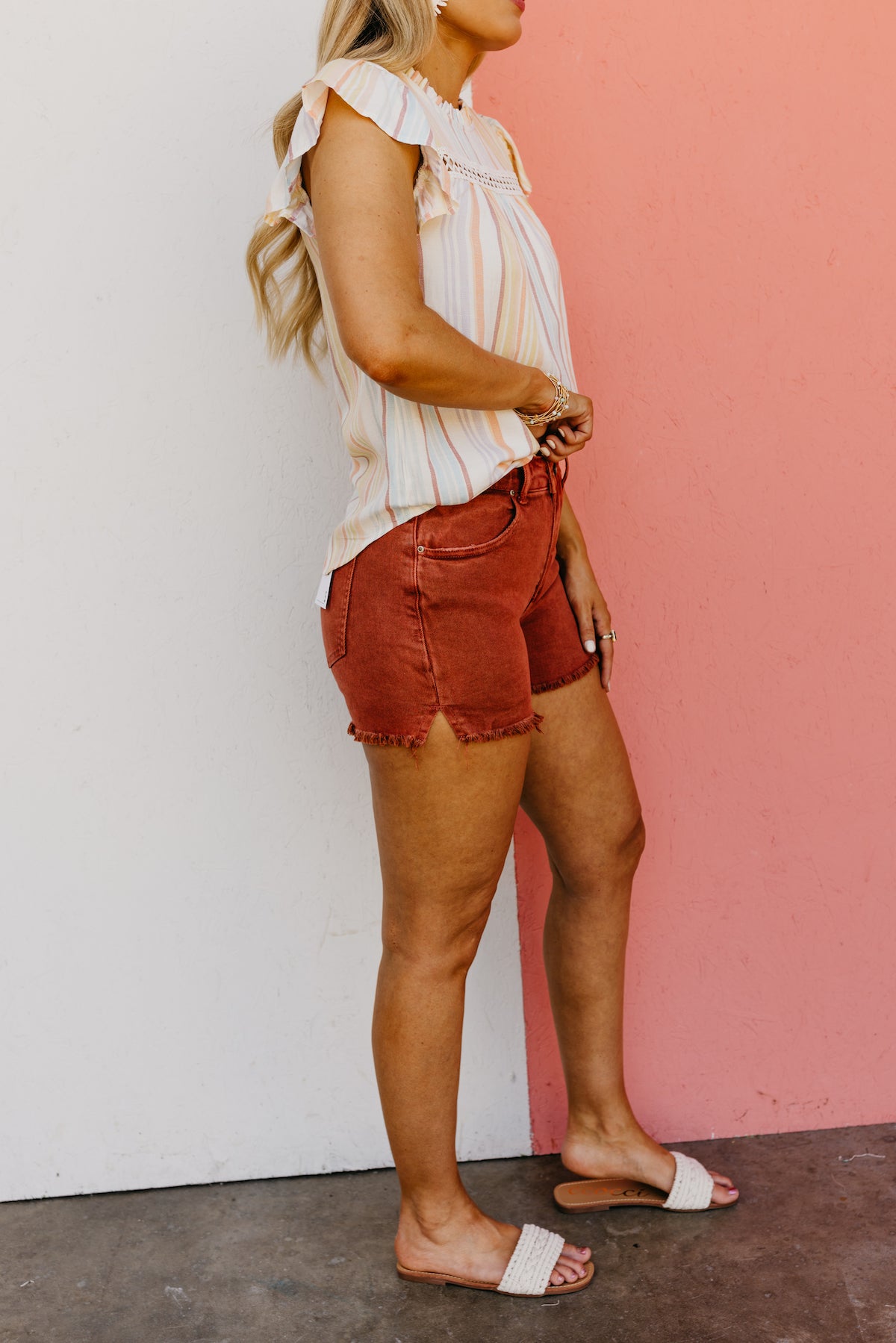 The Gael Frayed Hem Mineral Wash Shorts