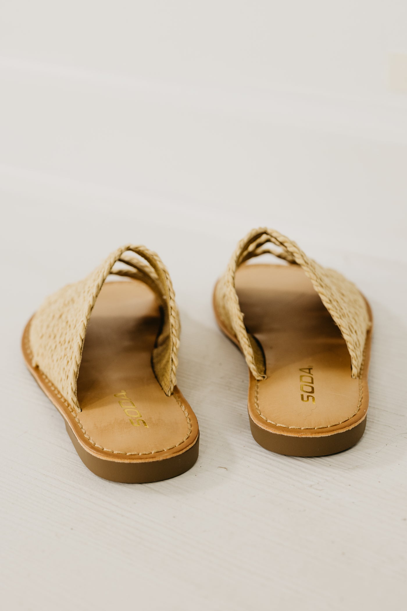 The Takes Raffia Woven Flat