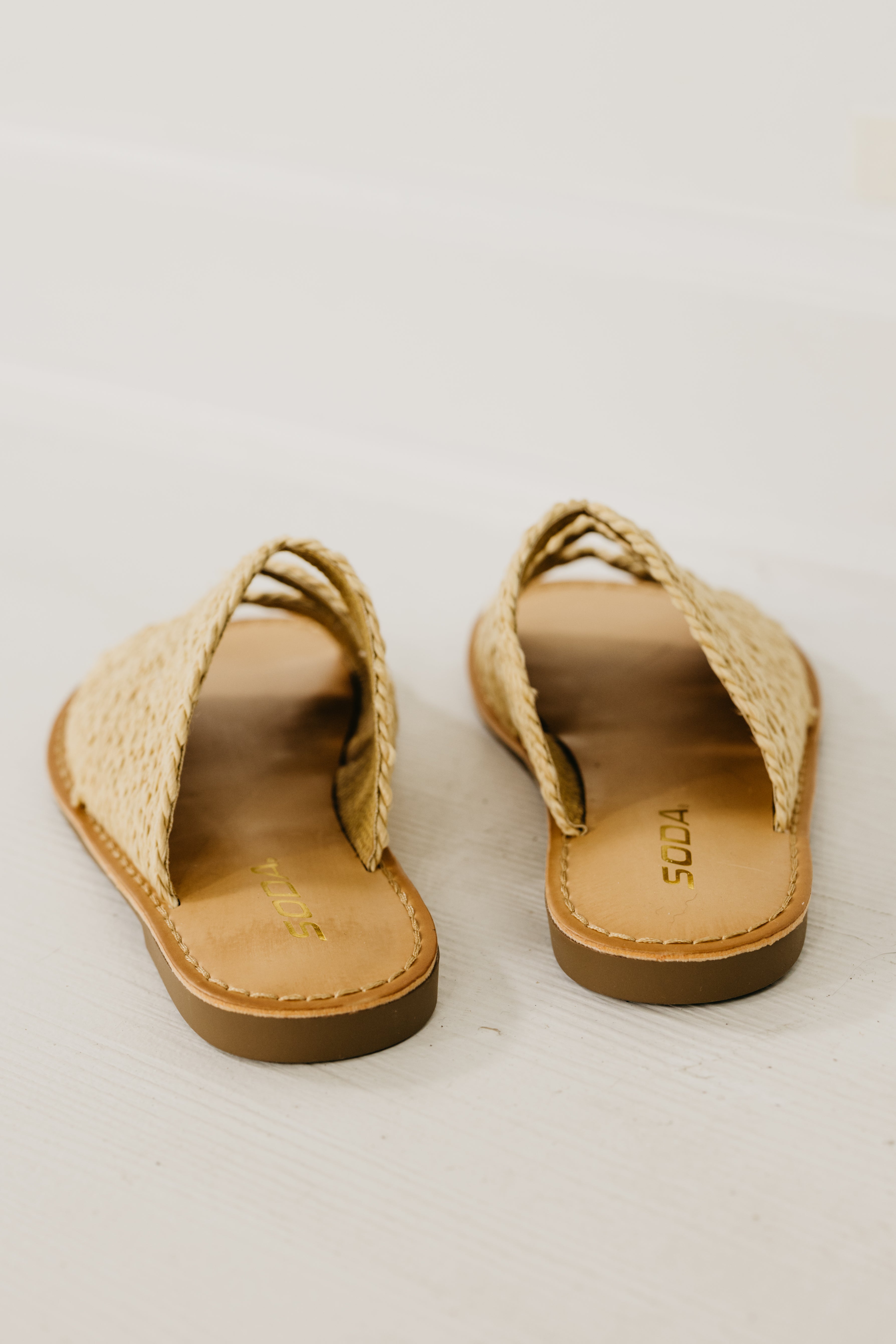 The Takes Raffia Woven Flat