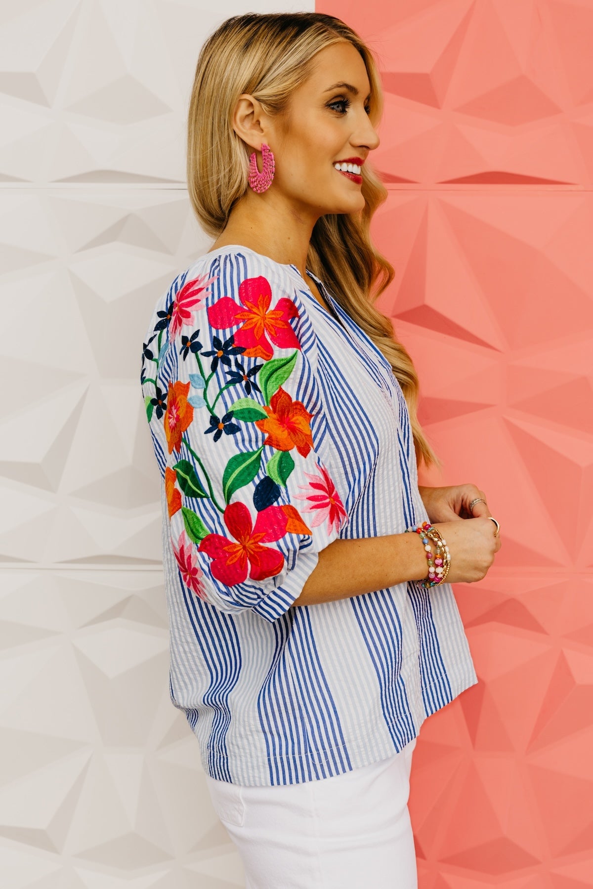The Remi Striped Puff Sleeve Top