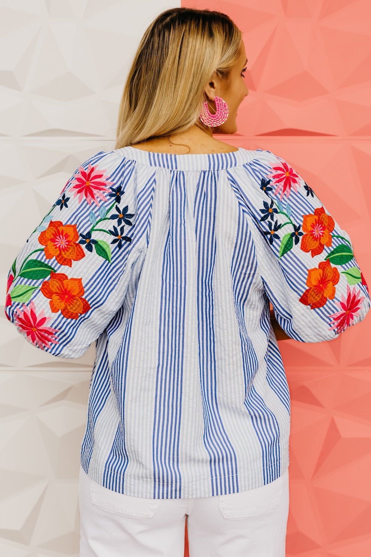 The Remi Striped Puff Sleeve Top
