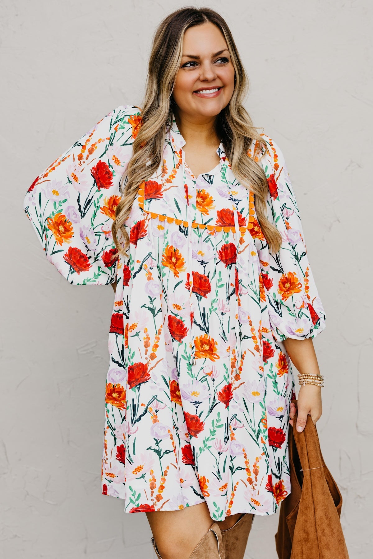 The Matilda Ric Rac Floral Mini Dress