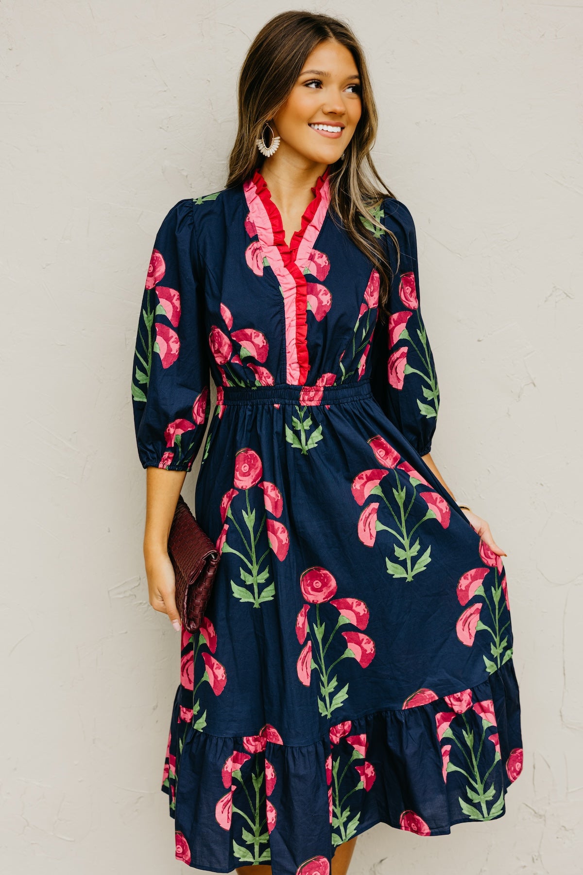 The Raven Floral Midi Dress