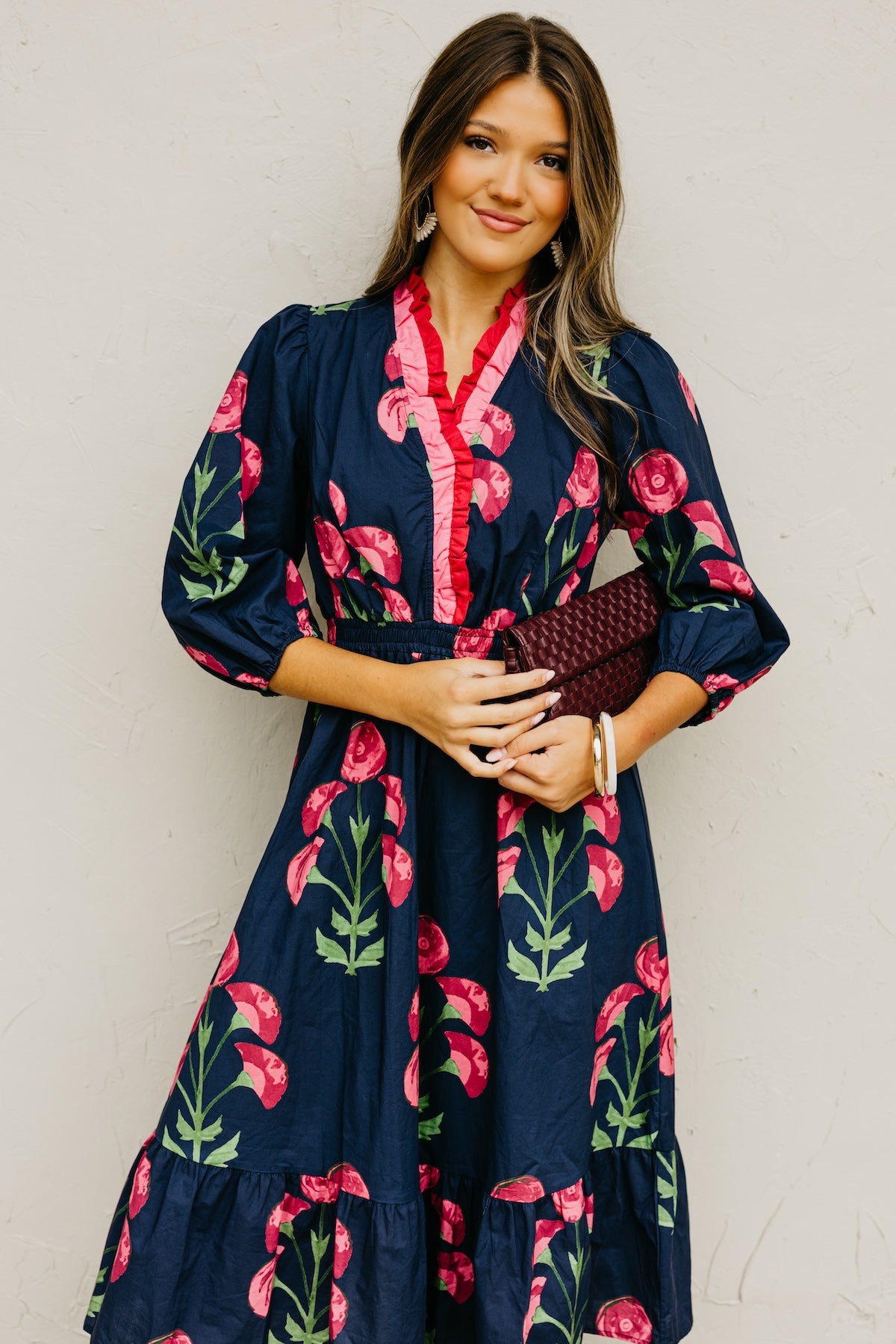 The Raven Floral Midi Dress
