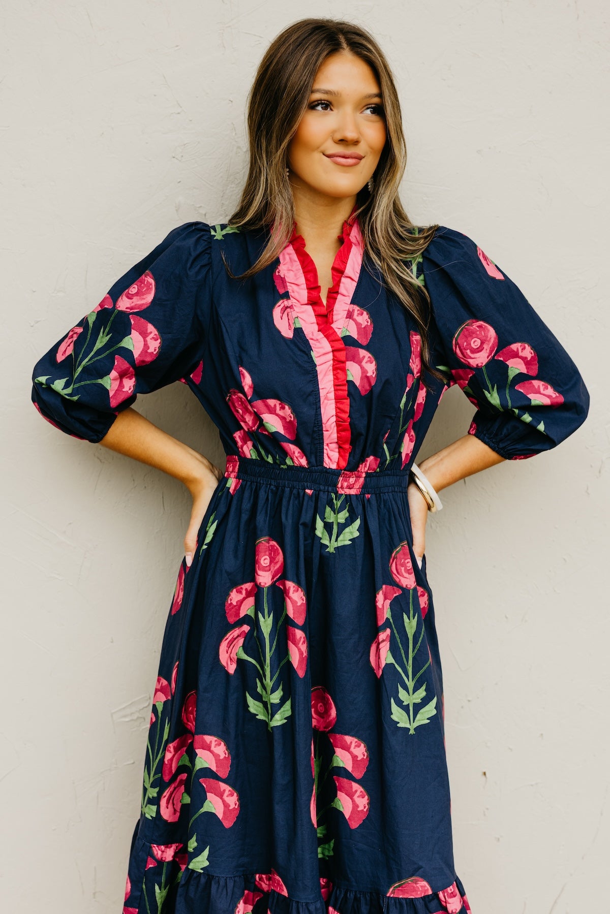 The Raven Floral Midi Dress