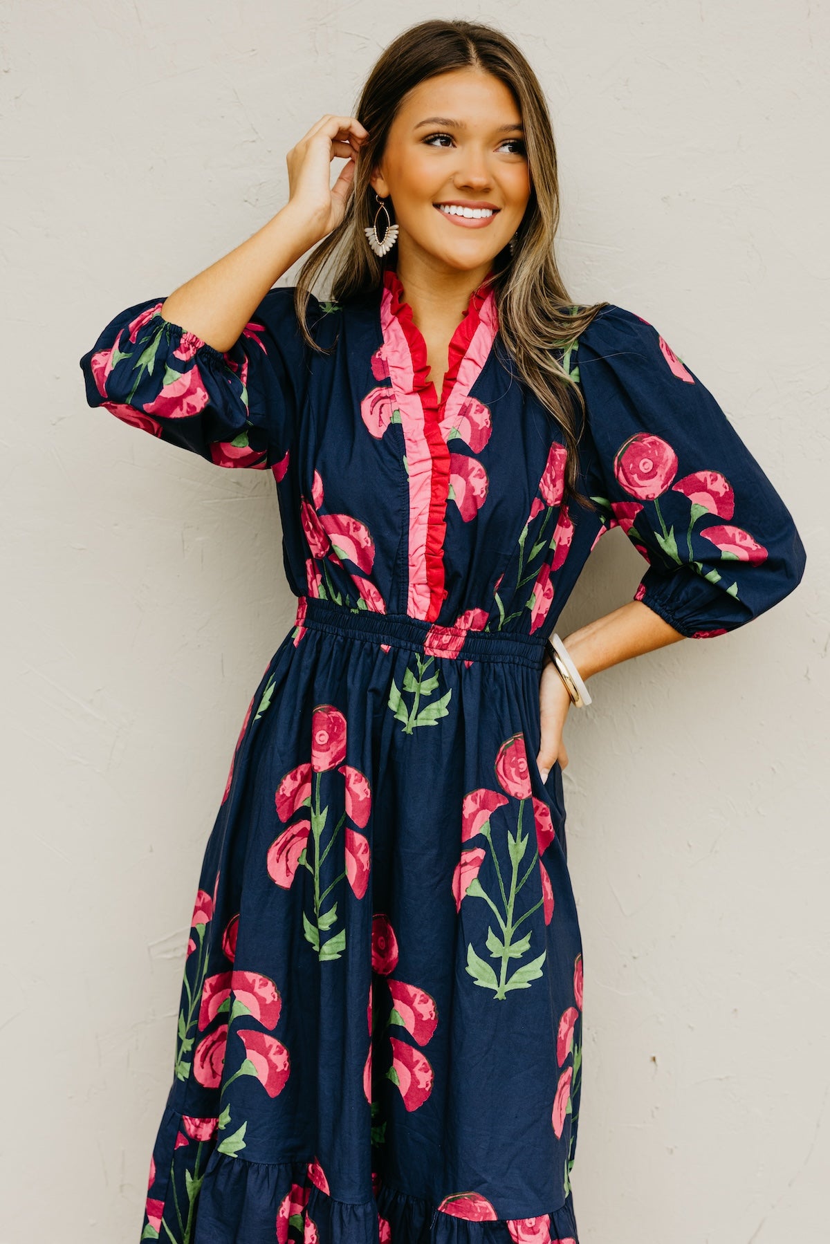 The Raven Floral Midi Dress