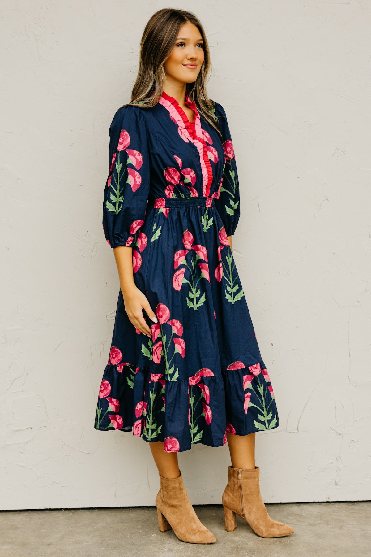 The Raven Floral Midi Dress