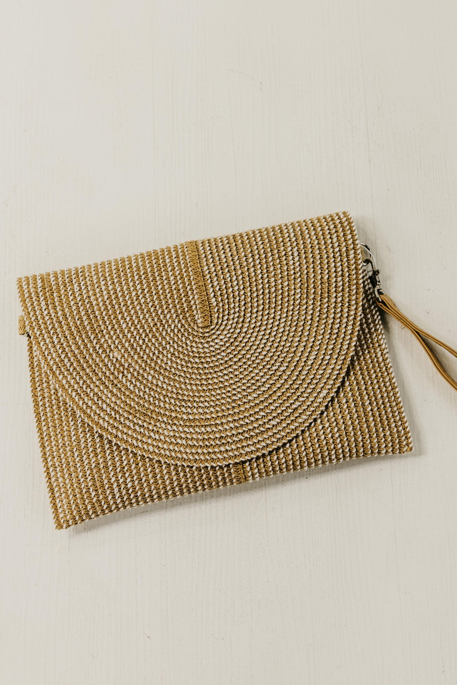 The Jade Woven Envelope Clutch