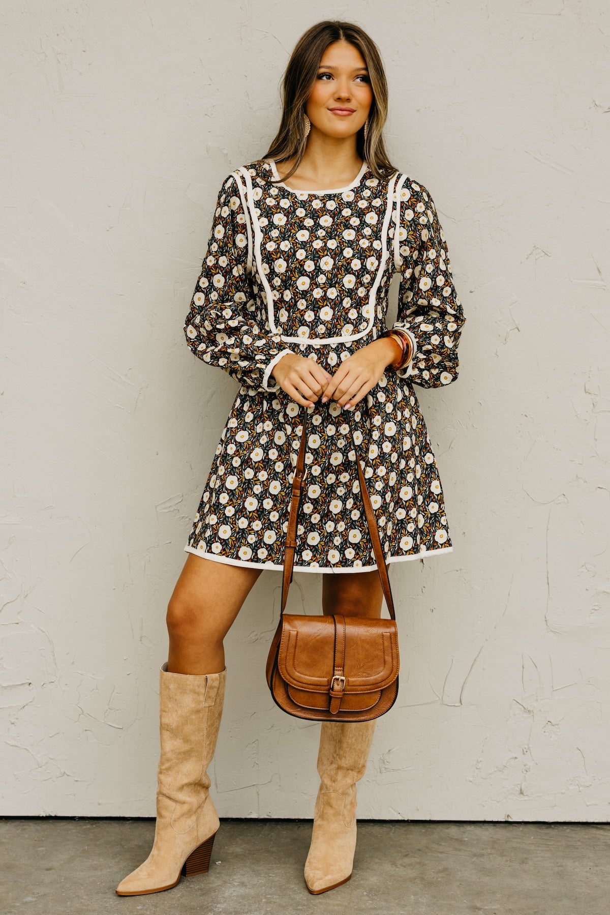 The Elyse Floral Tie Back Mini Dress