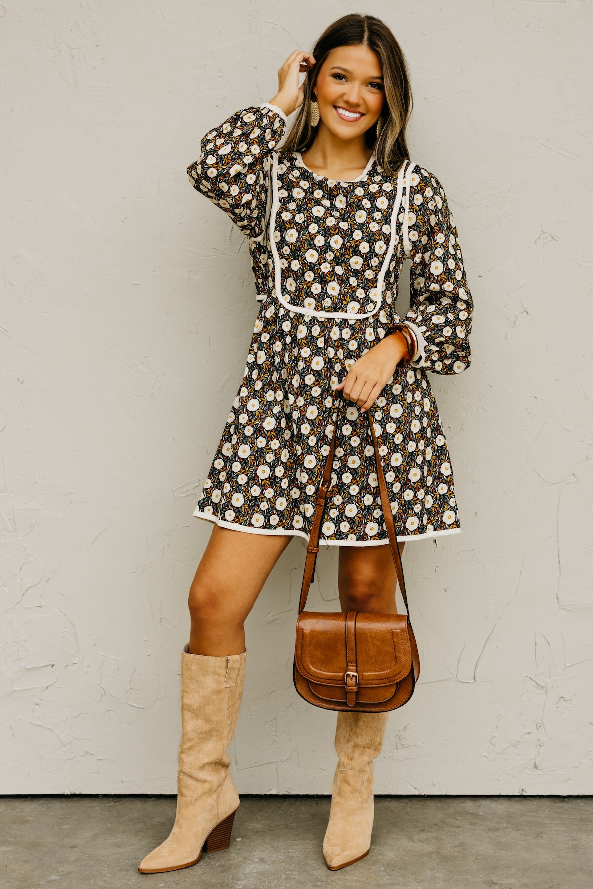 The Elyse Floral Tie Back Mini Dress