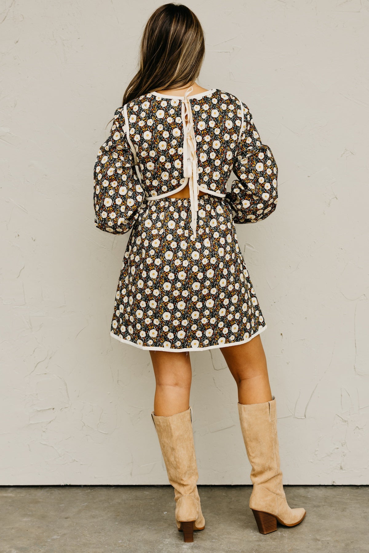 The Elyse Floral Tie Back Mini Dress