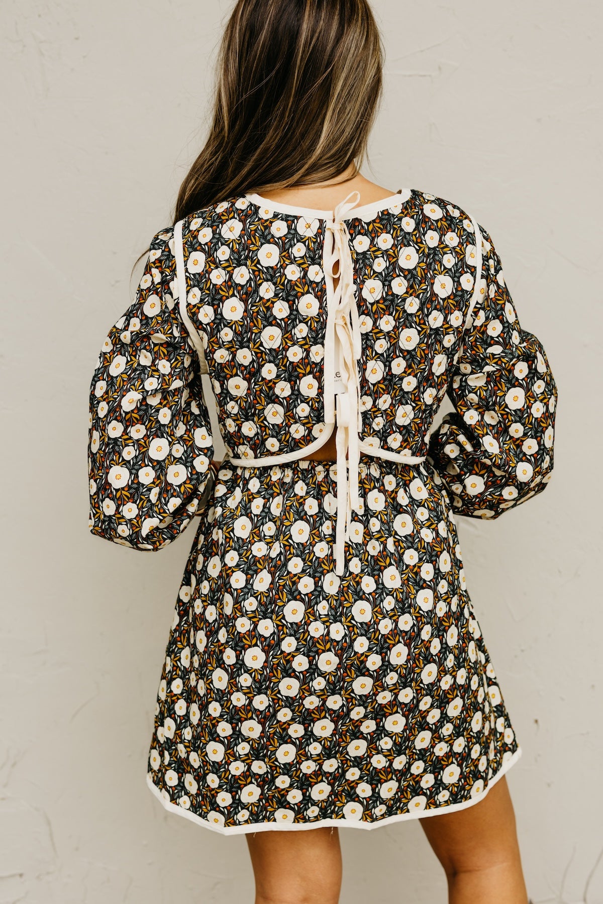 The Elyse Floral Tie Back Mini Dress