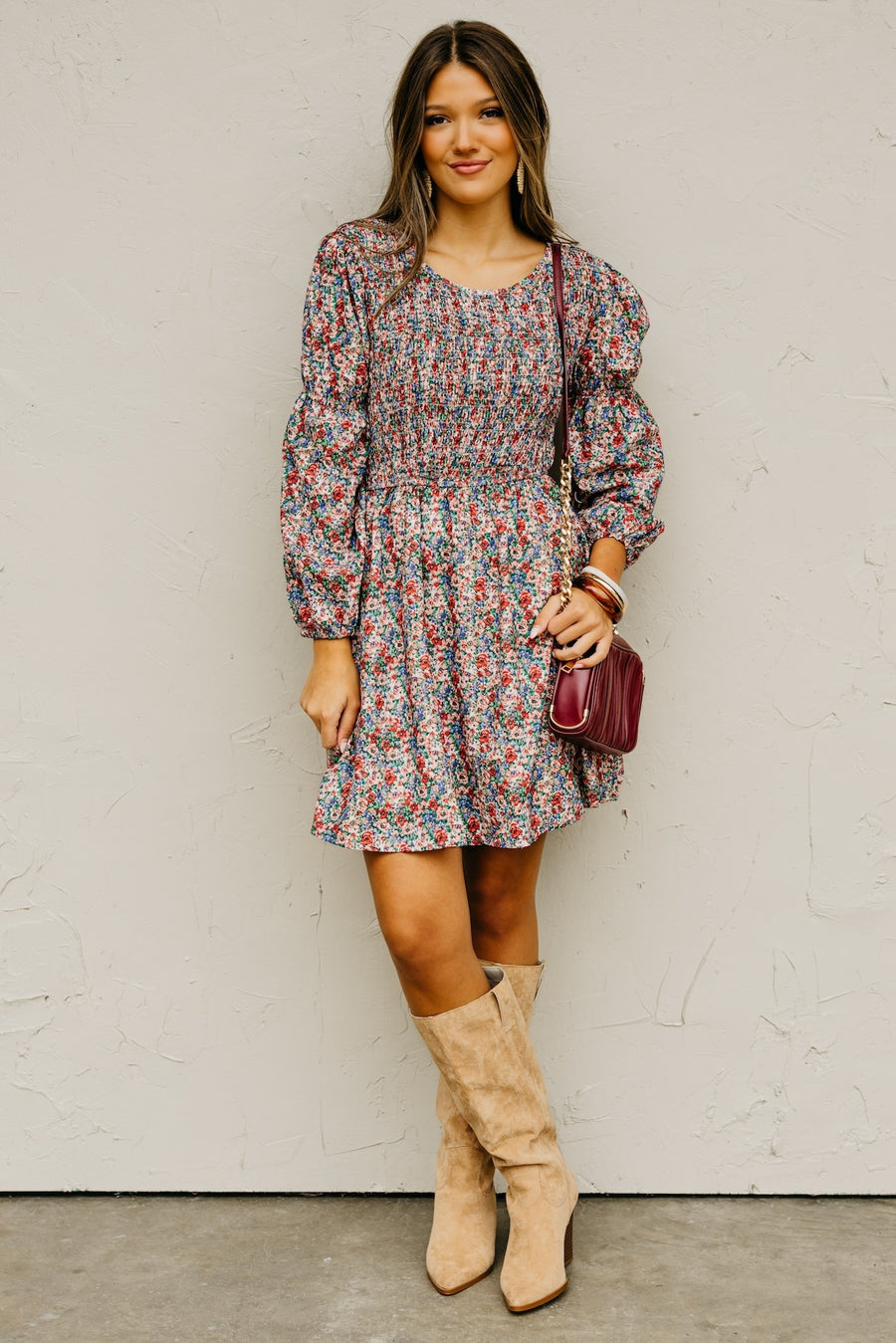 The Urban Floral Smocked Mini Dress