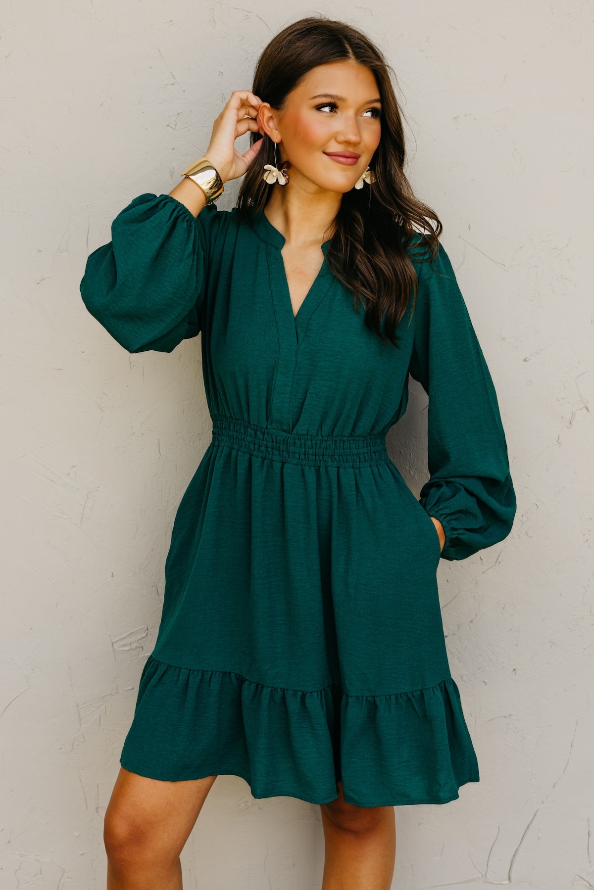 The Irene Elastic Waist Mini Dress