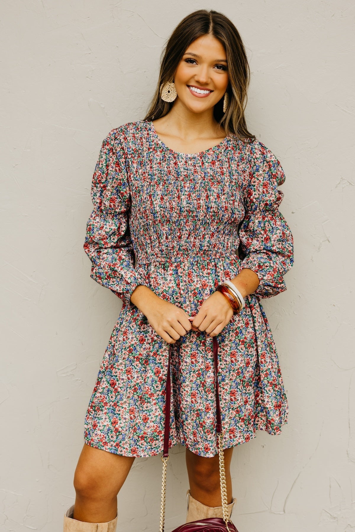 The Urban Floral Smocked Mini Dress