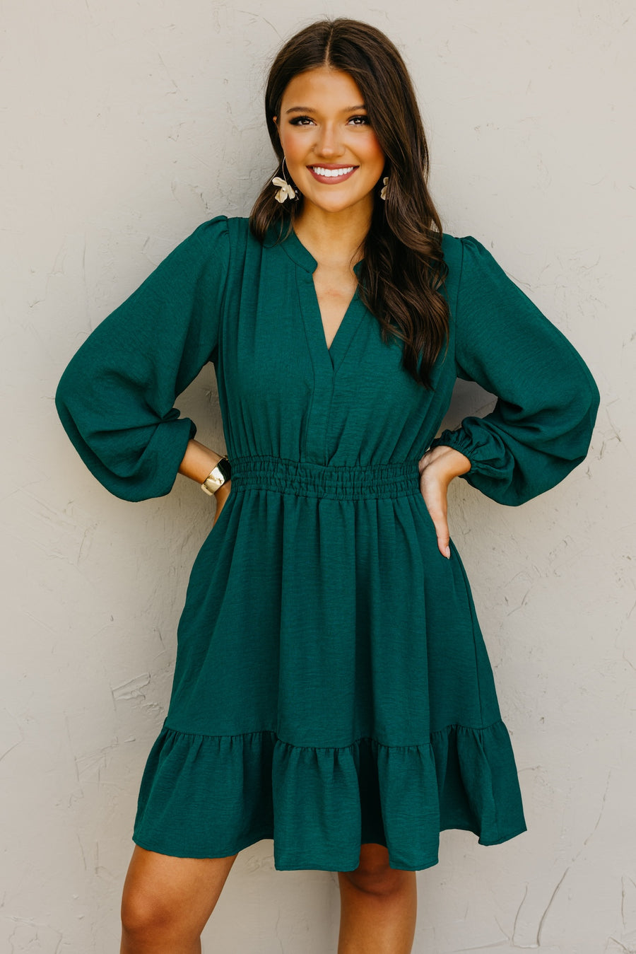 The Irene Elastic Waist Mini Dress
