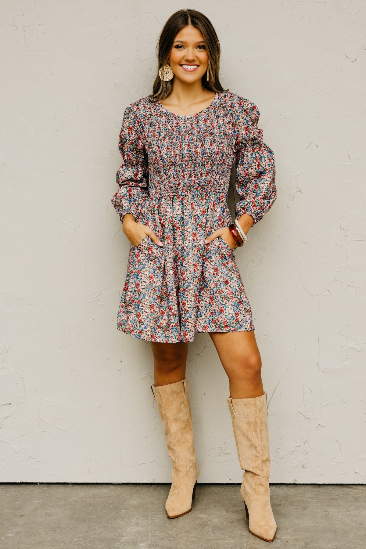 The Urban Floral Smocked Mini Dress