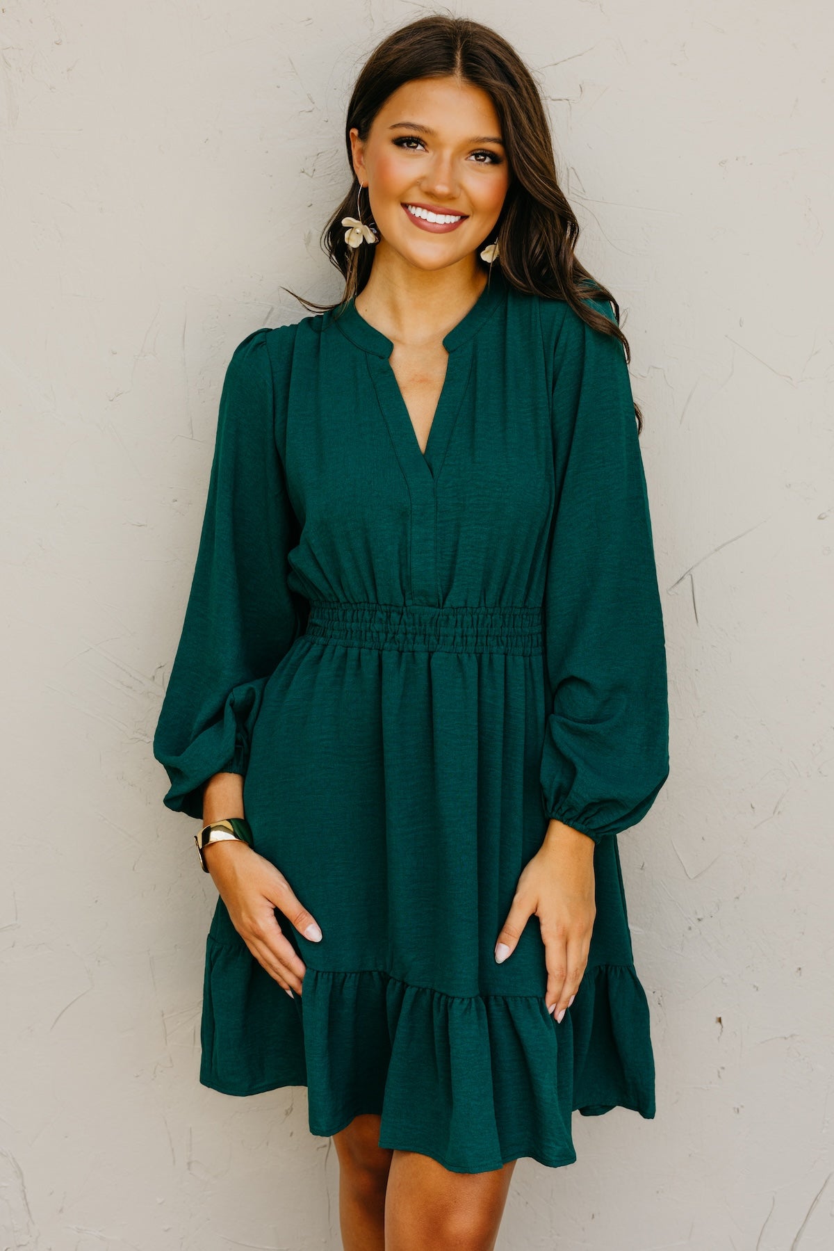 The Irene Elastic Waist Mini Dress
