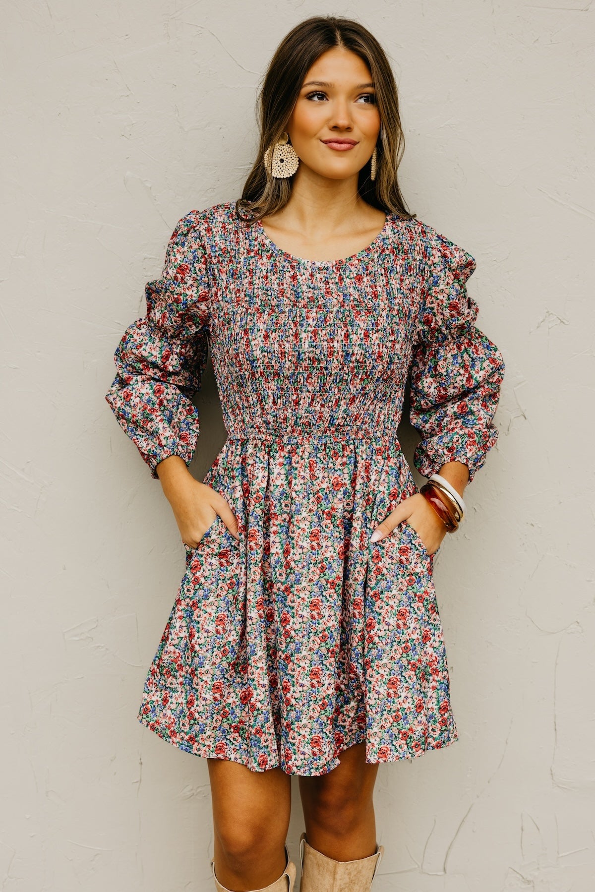 The Urban Floral Smocked Mini Dress