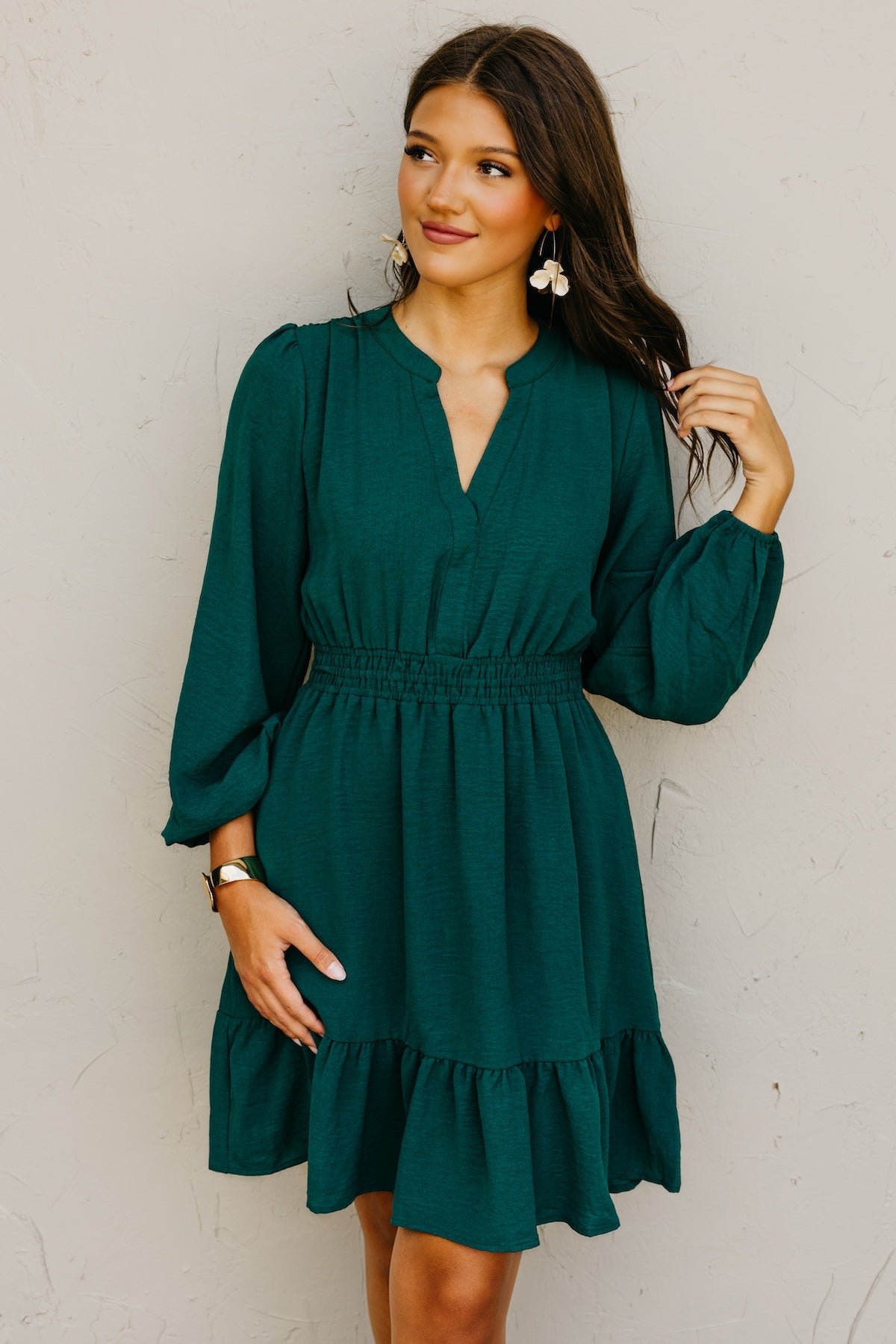 The Irene Elastic Waist Mini Dress