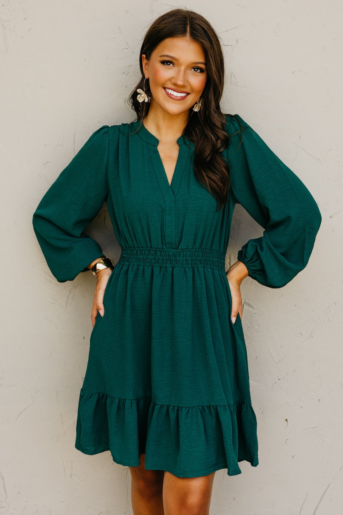 The Irene Elastic Waist Mini Dress