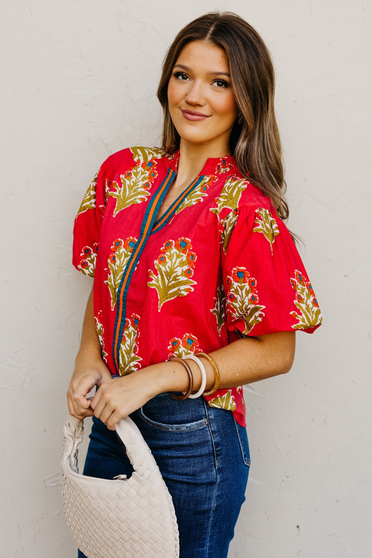 The Elias Floral Puff Sleeve Top