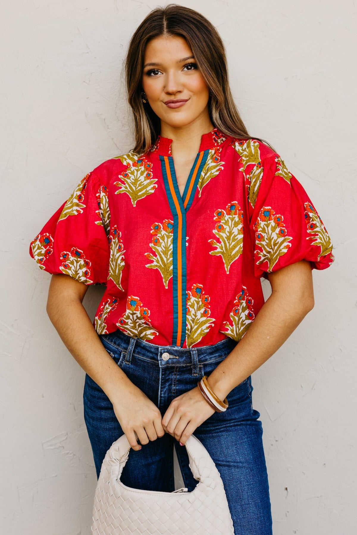 The Elias Floral Puff Sleeve Top