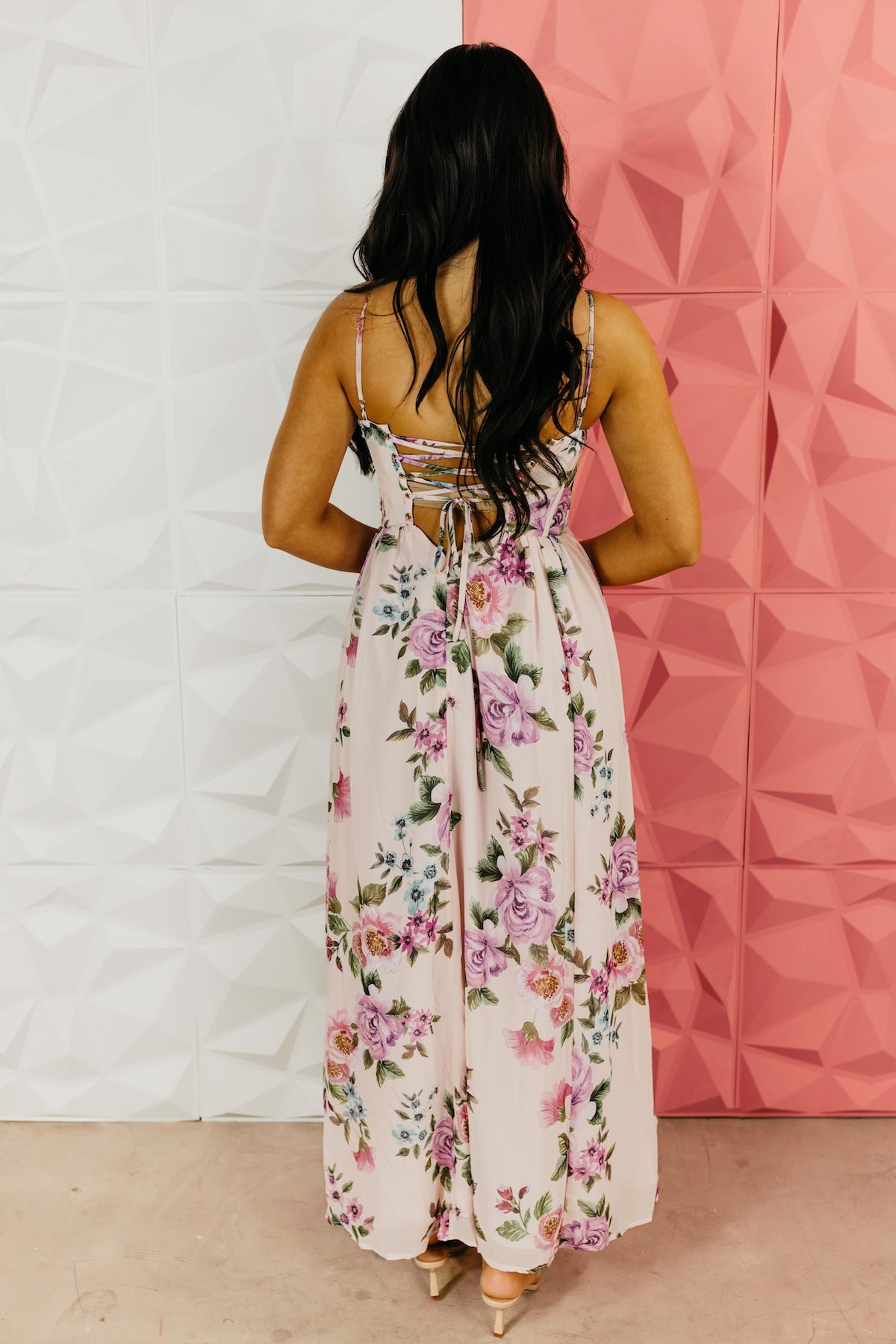 The Reagan Floral Corset Maxi Dress