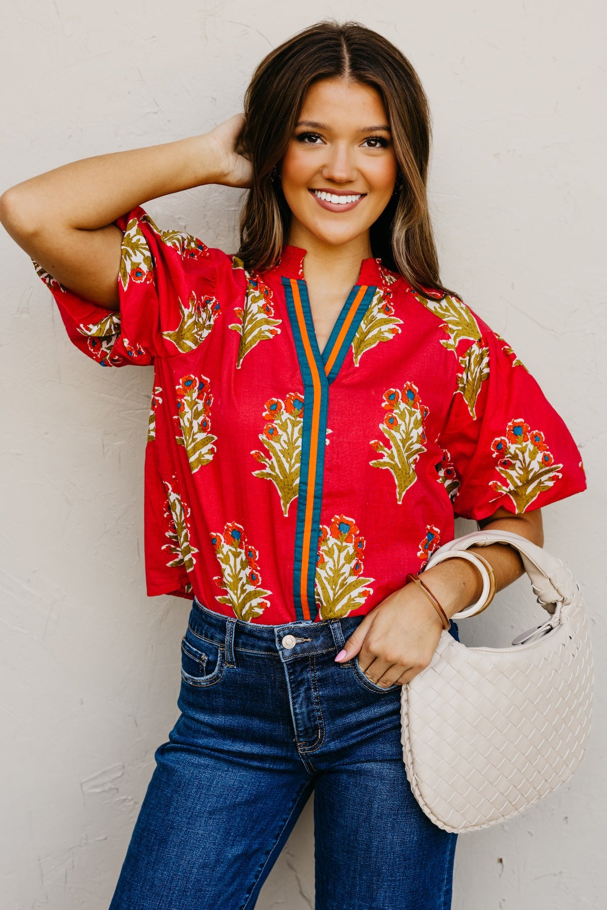The Elias Floral Puff Sleeve Top