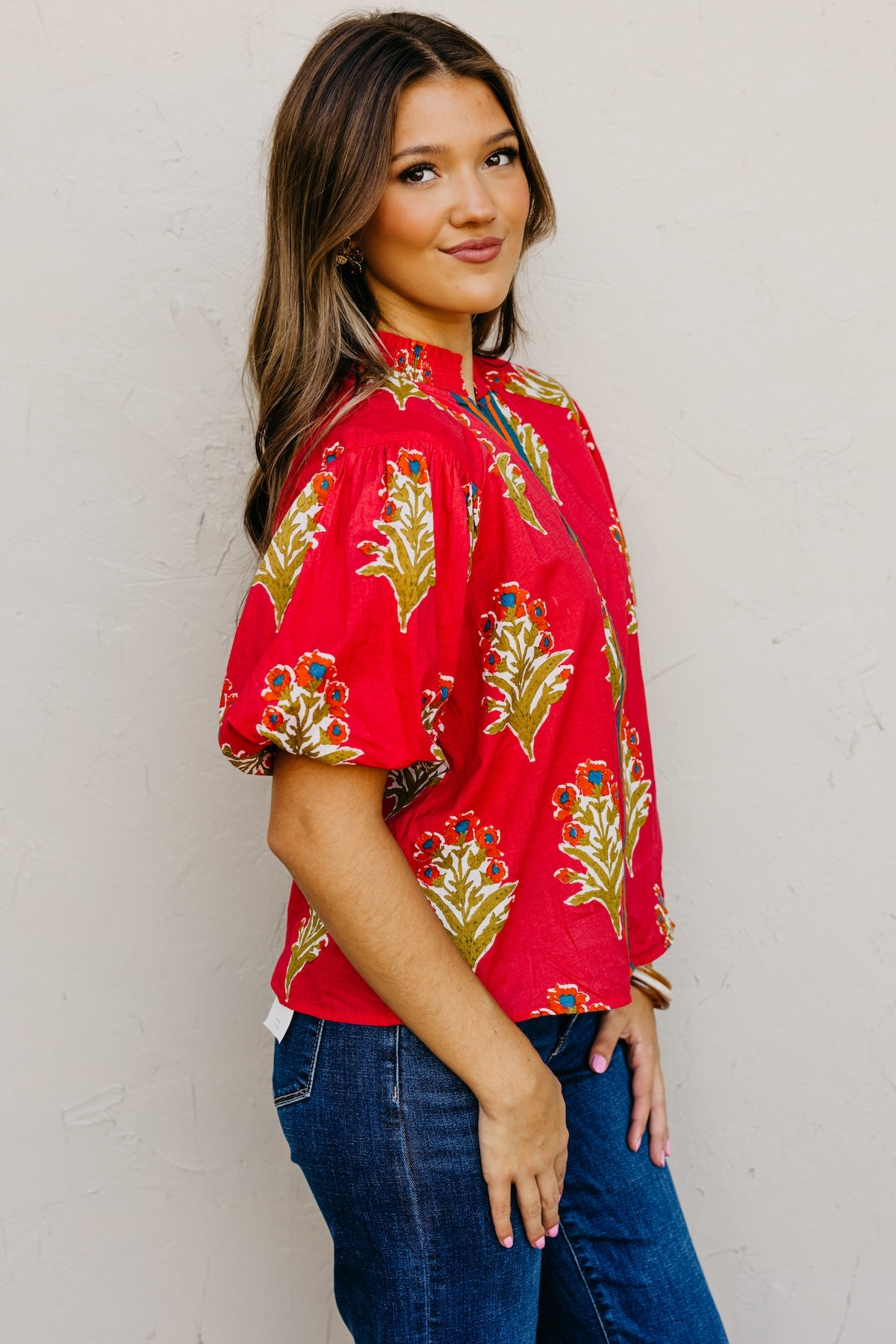 The Elias Floral Puff Sleeve Top