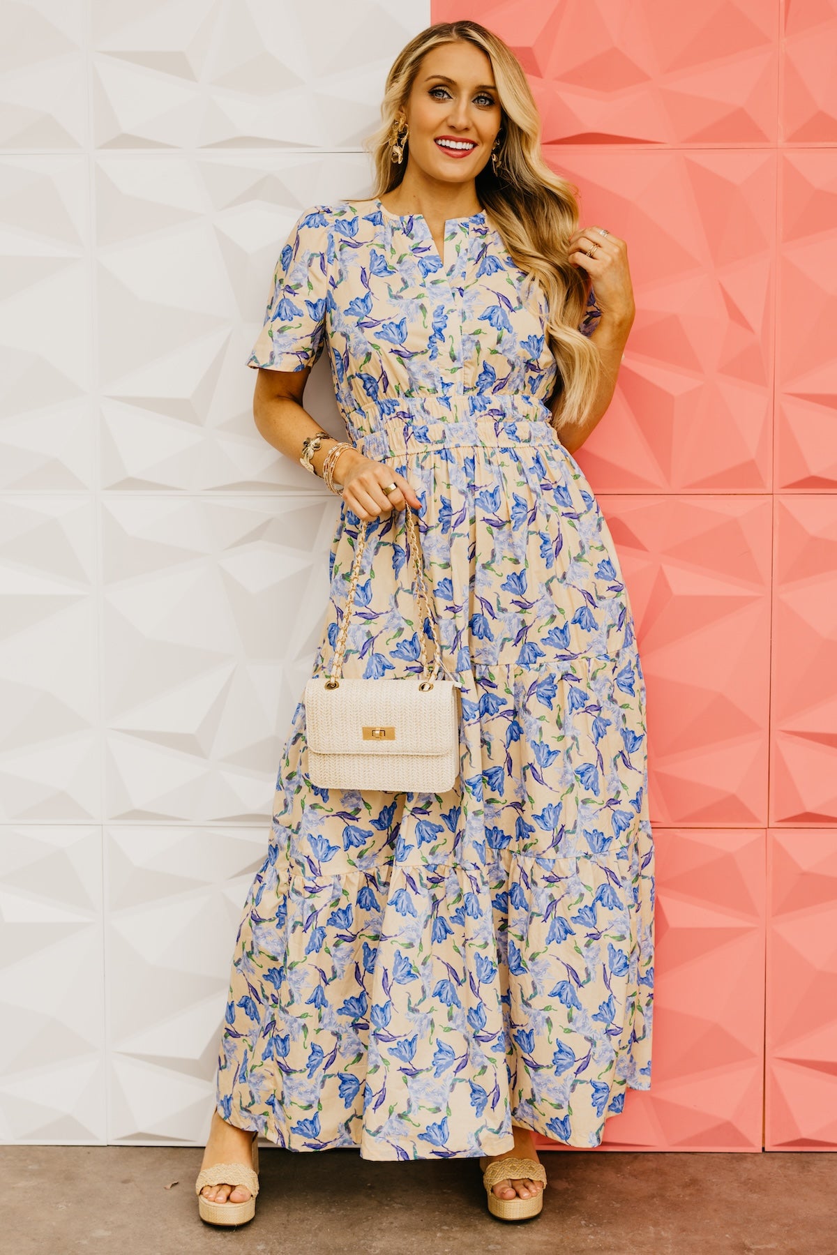 The Janie Woven Floral Maxi Dress