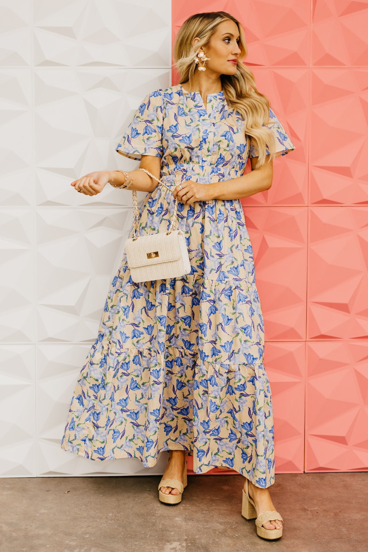 The Janie Woven Floral Maxi Dress
