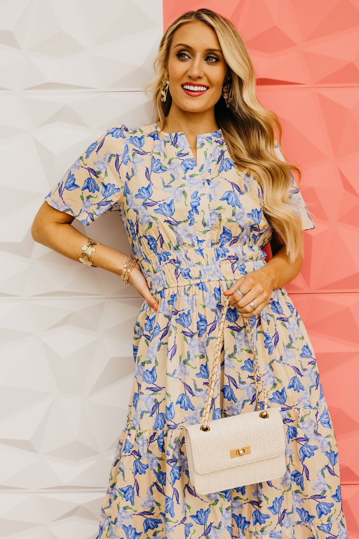The Janie Woven Floral Maxi Dress