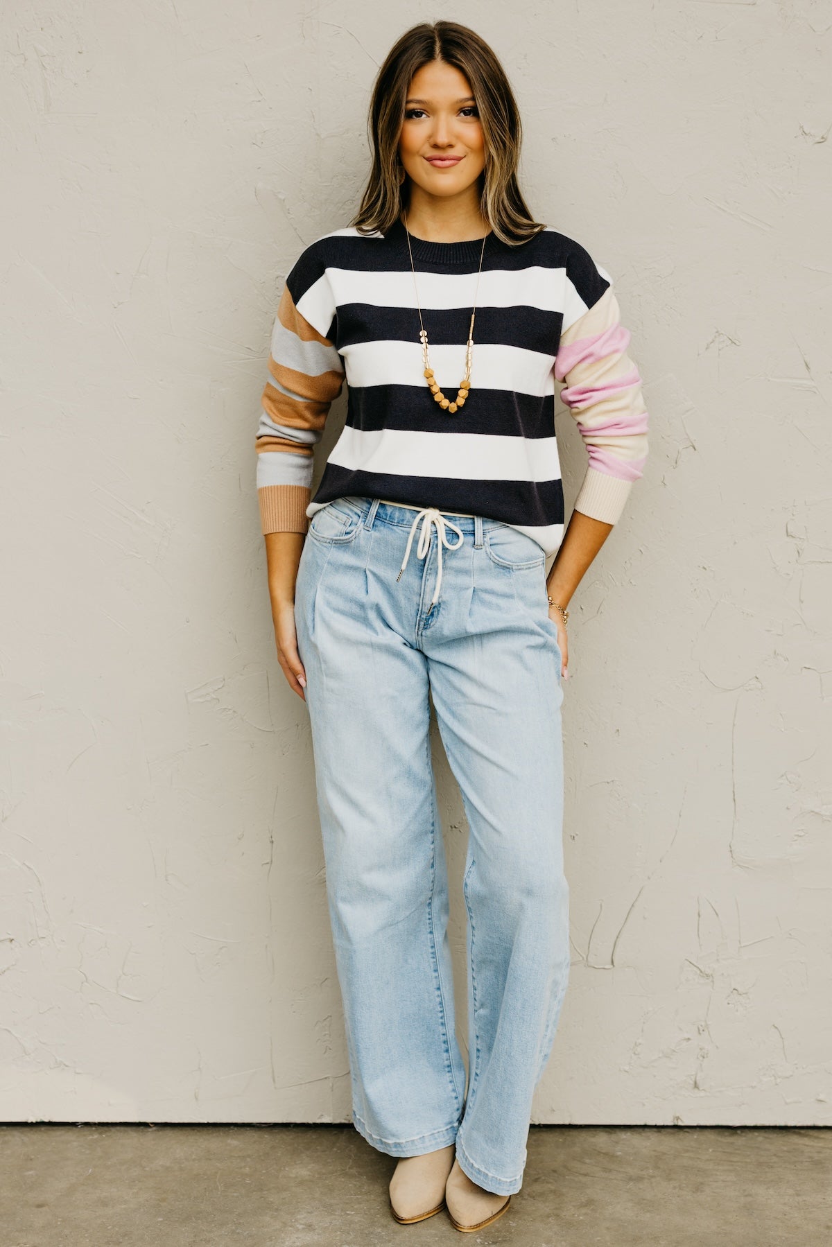 The Cameron Color Block Stripe Sweater