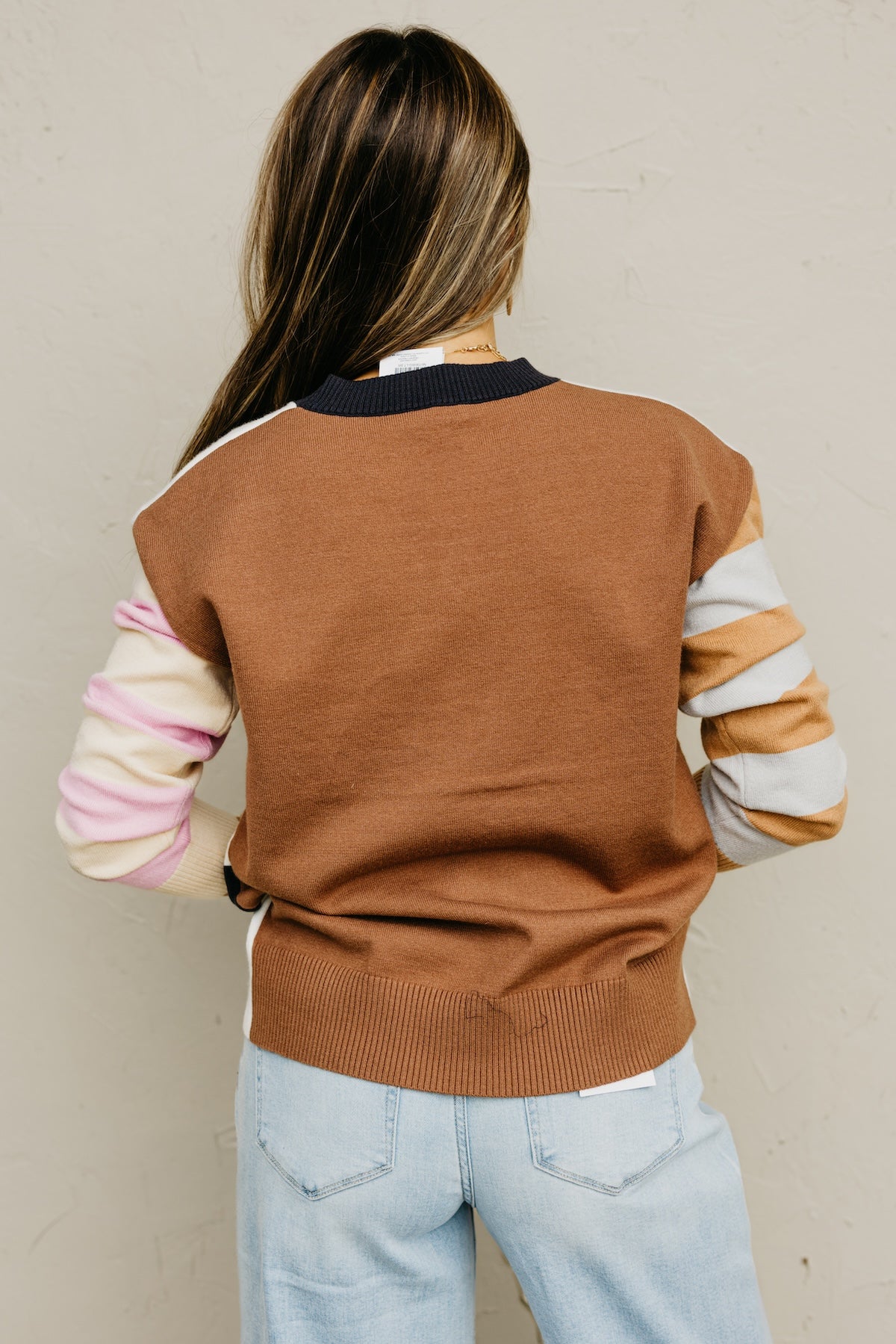 The Cameron Color Block Stripe Sweater