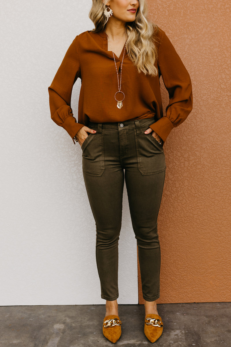 Kan Can Denim | High Rise Utility Ankle Skinny Jeans KC9305OL