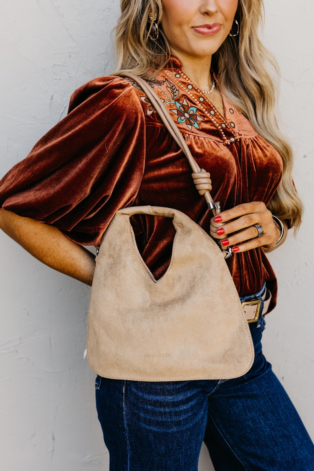 The Francey Suede Shoulder Bag