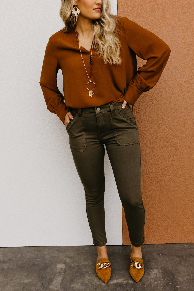 Kan Can Denim | High Rise Utility Ankle Skinny Jeans KC9305OL