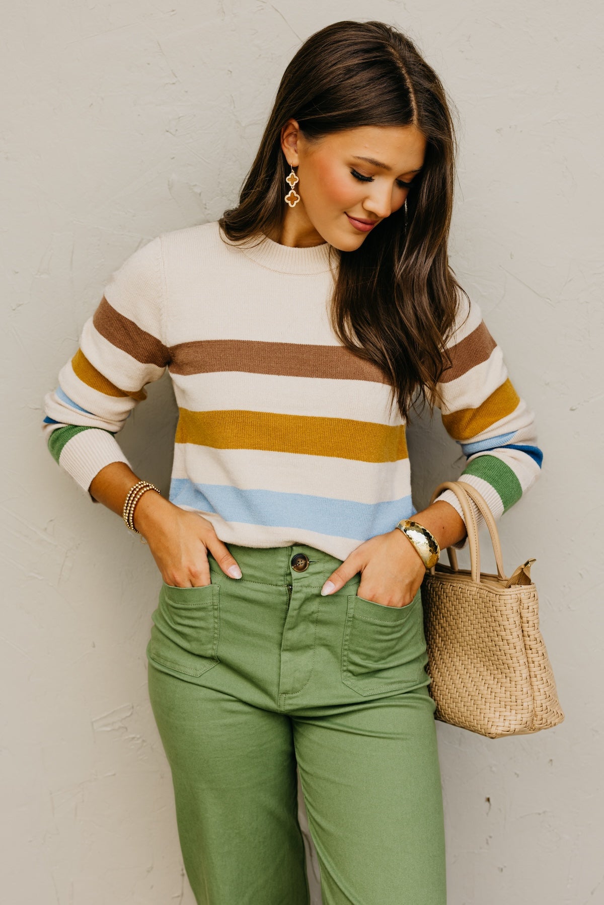 The Alfredo Wide Rainbow Striped Sweater