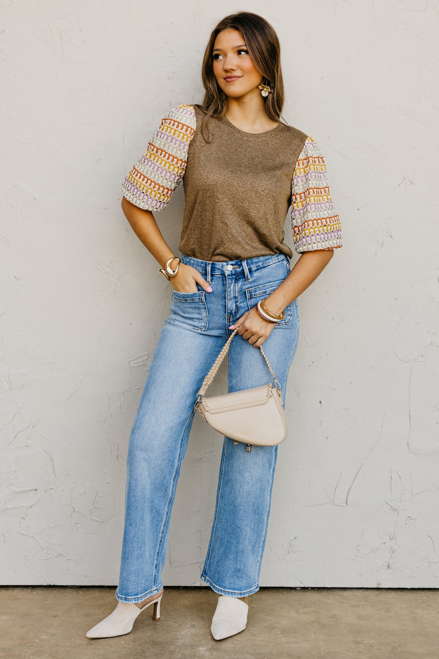 The Brixton Puff Sleeve Knit Top