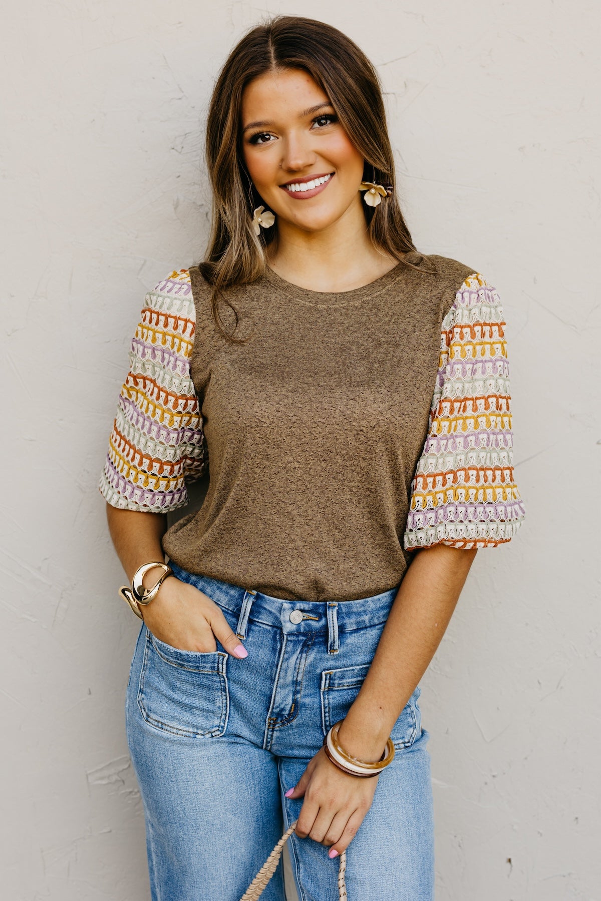 The Brixton Puff Sleeve Knit Top