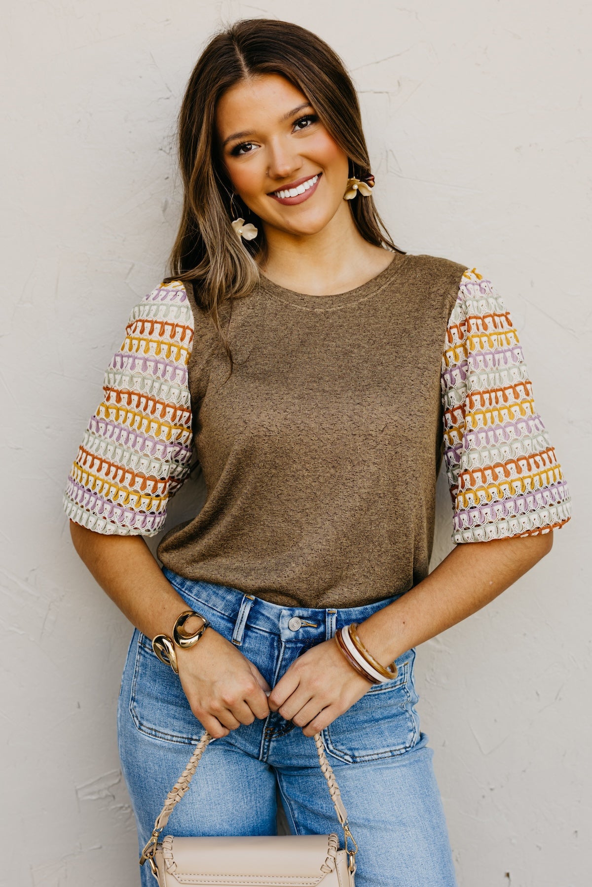 The Brixton Puff Sleeve Knit Top