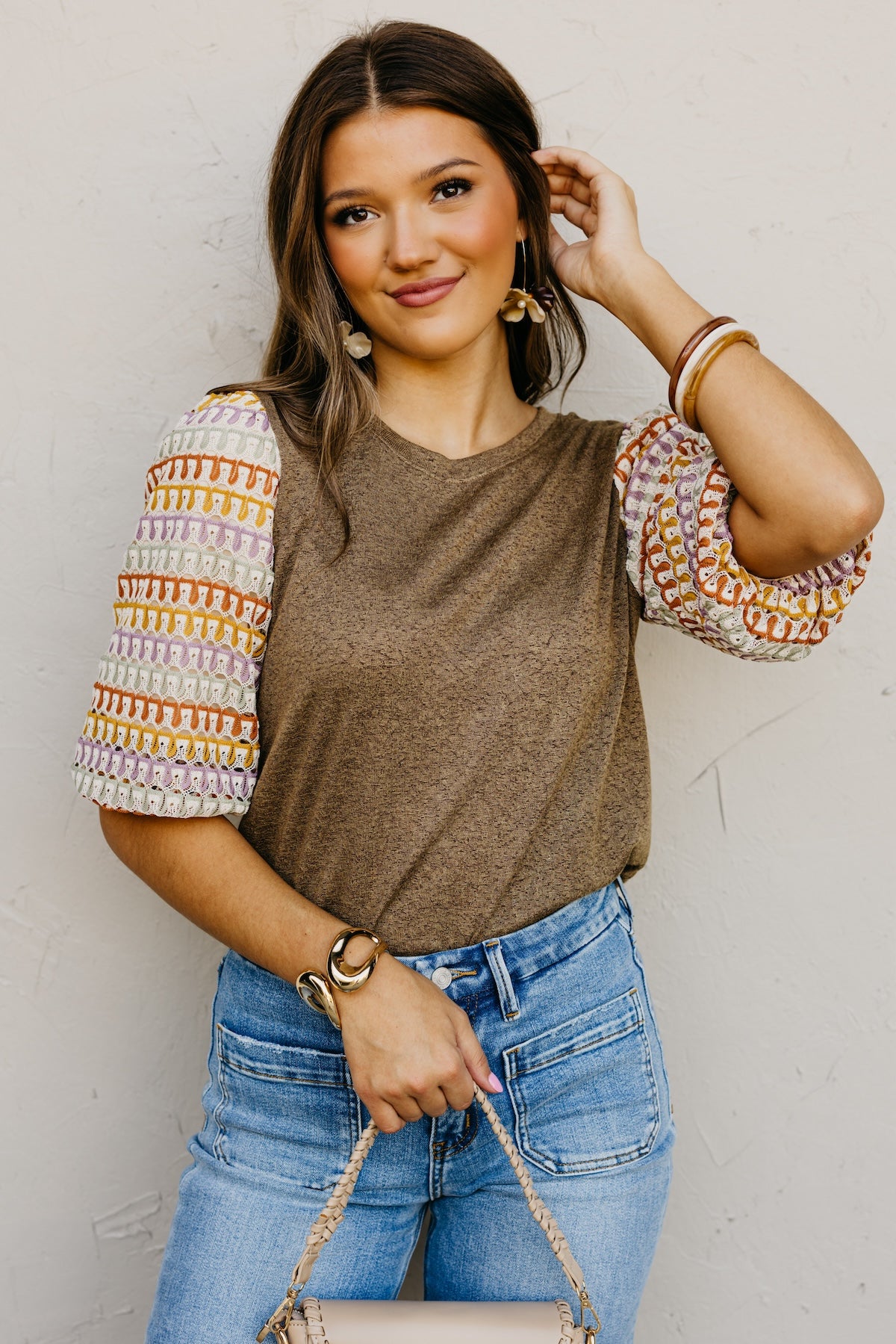 The Brixton Puff Sleeve Knit Top