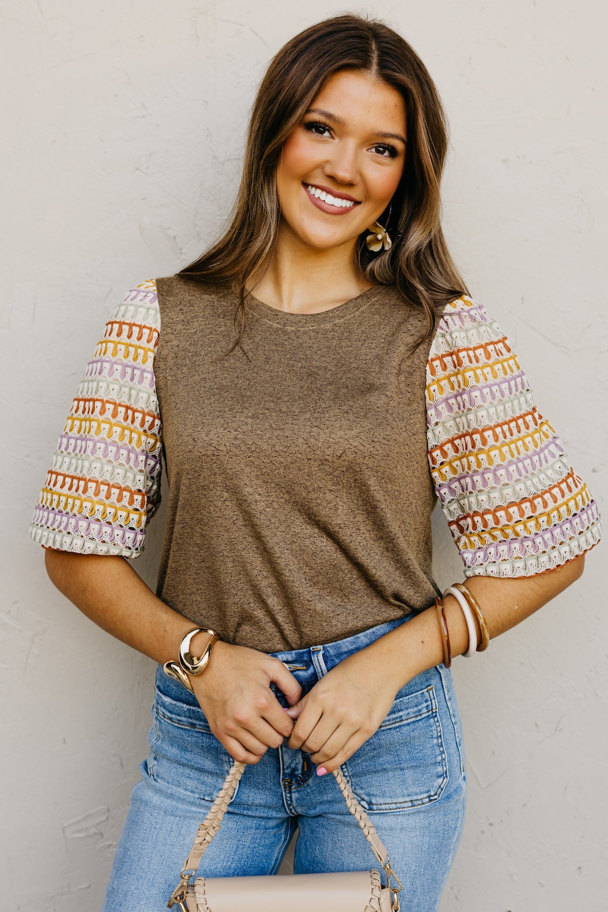 The Brixton Puff Sleeve Knit Top