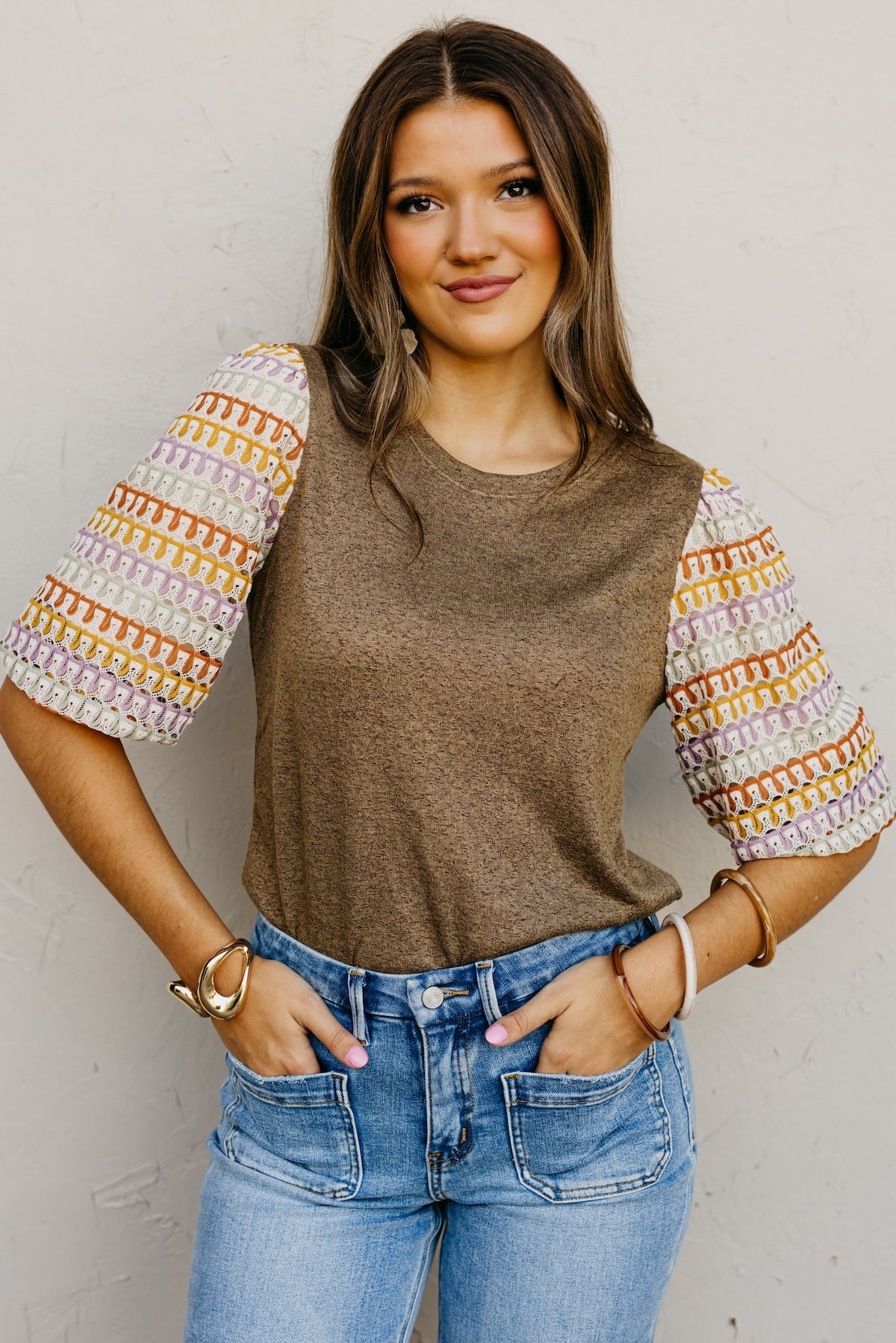 The Brixton Puff Sleeve Knit Top