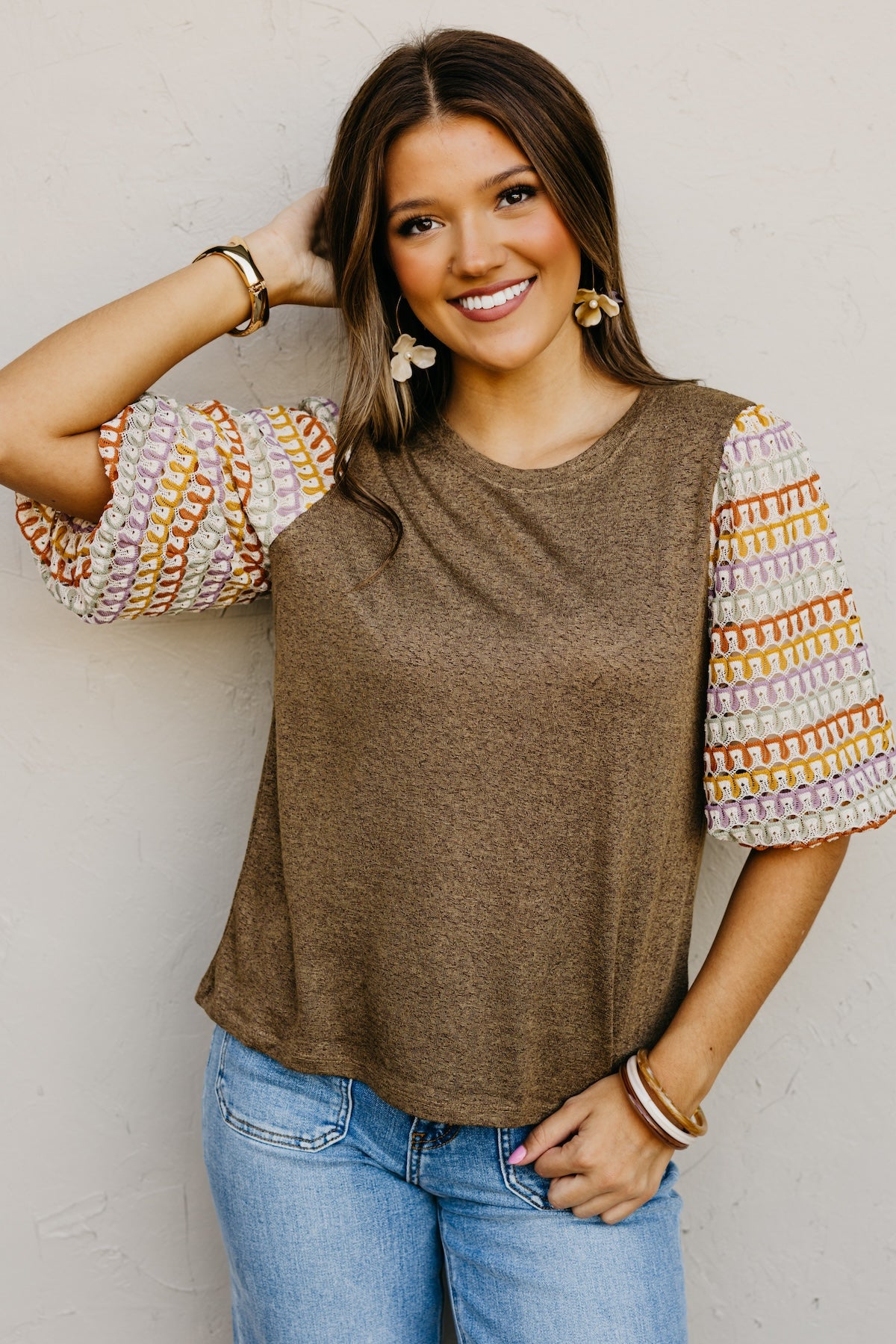 The Brixton Puff Sleeve Knit Top
